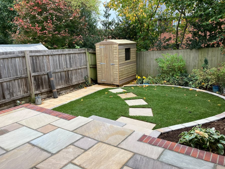 Indian Sandstone Patios by PC Landscaping in South Devon: project photo 8