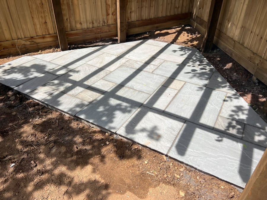 Indian Sandstone Patios by PC Landscaping in South Devon: project photo 5