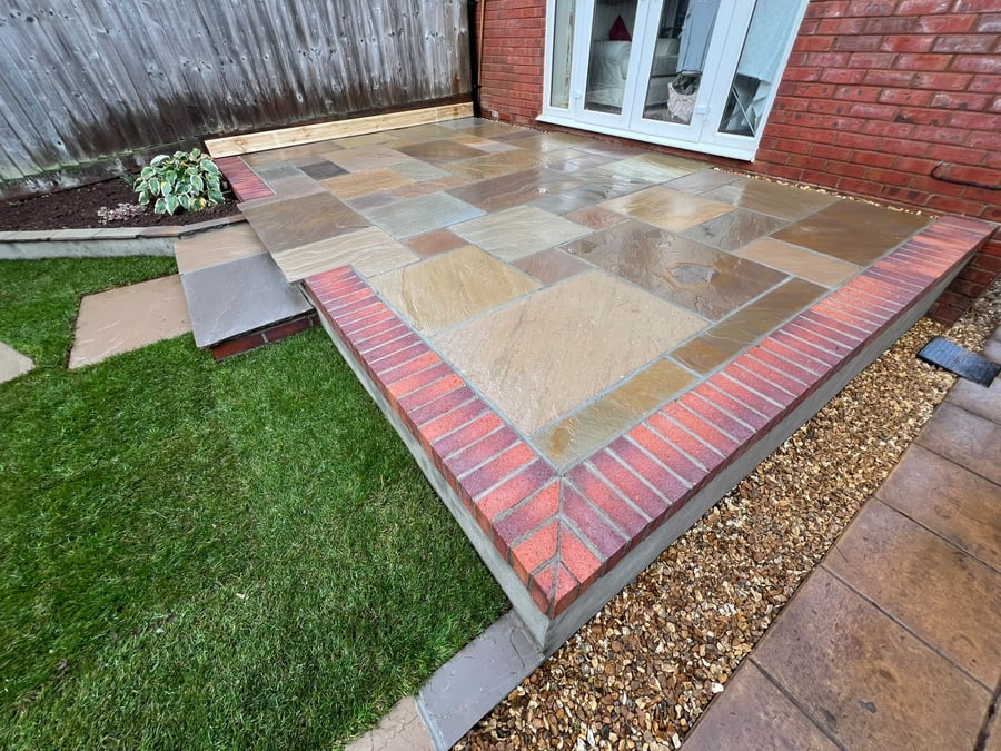 Indian Sandstone Patios by PC Landscaping in South Devon: project photo 4