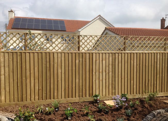 Close-board fencing completed by PC Landscaping in South Devon