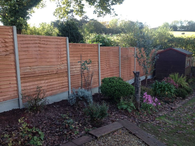 Close-board fencing completed by PC Landscaping in South Devon